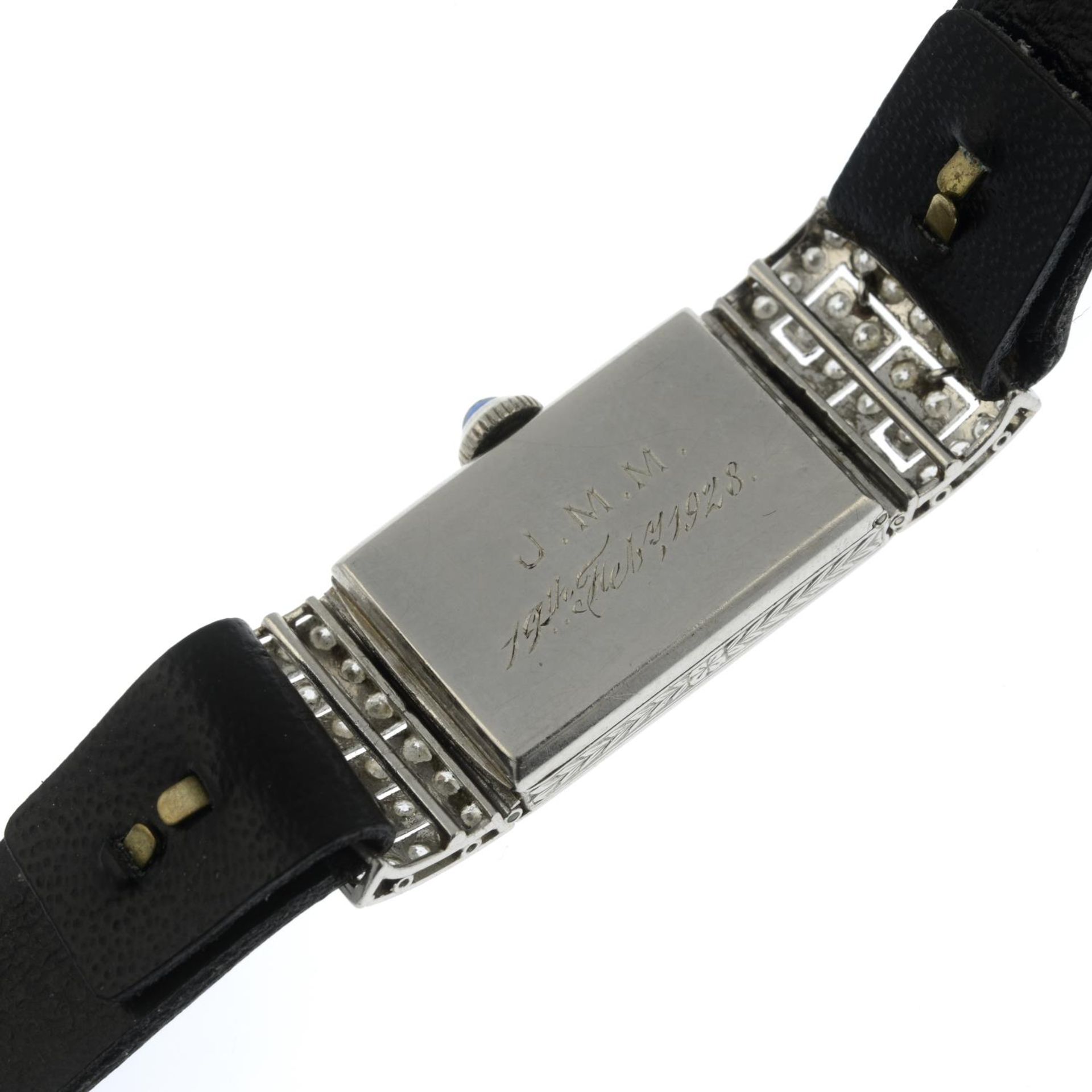 An Art Deco platinum single-cut diamond cocktail watch, - Bild 4 aus 6