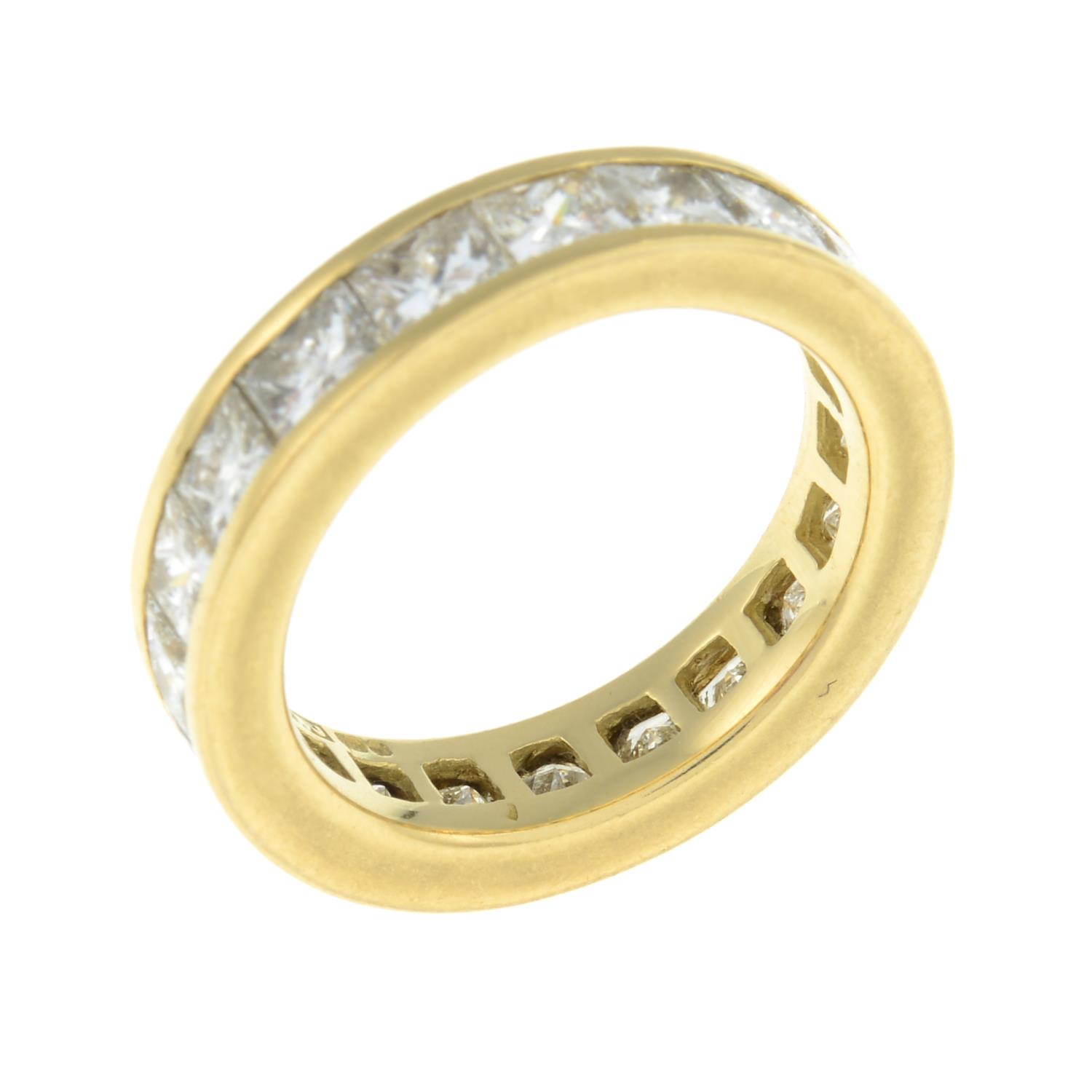 An 18ct gold square-shape diamond full eternity ring. - Image 8 of 8