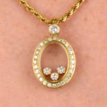 An 18ct gold 'Happy Diamonds' pendant,