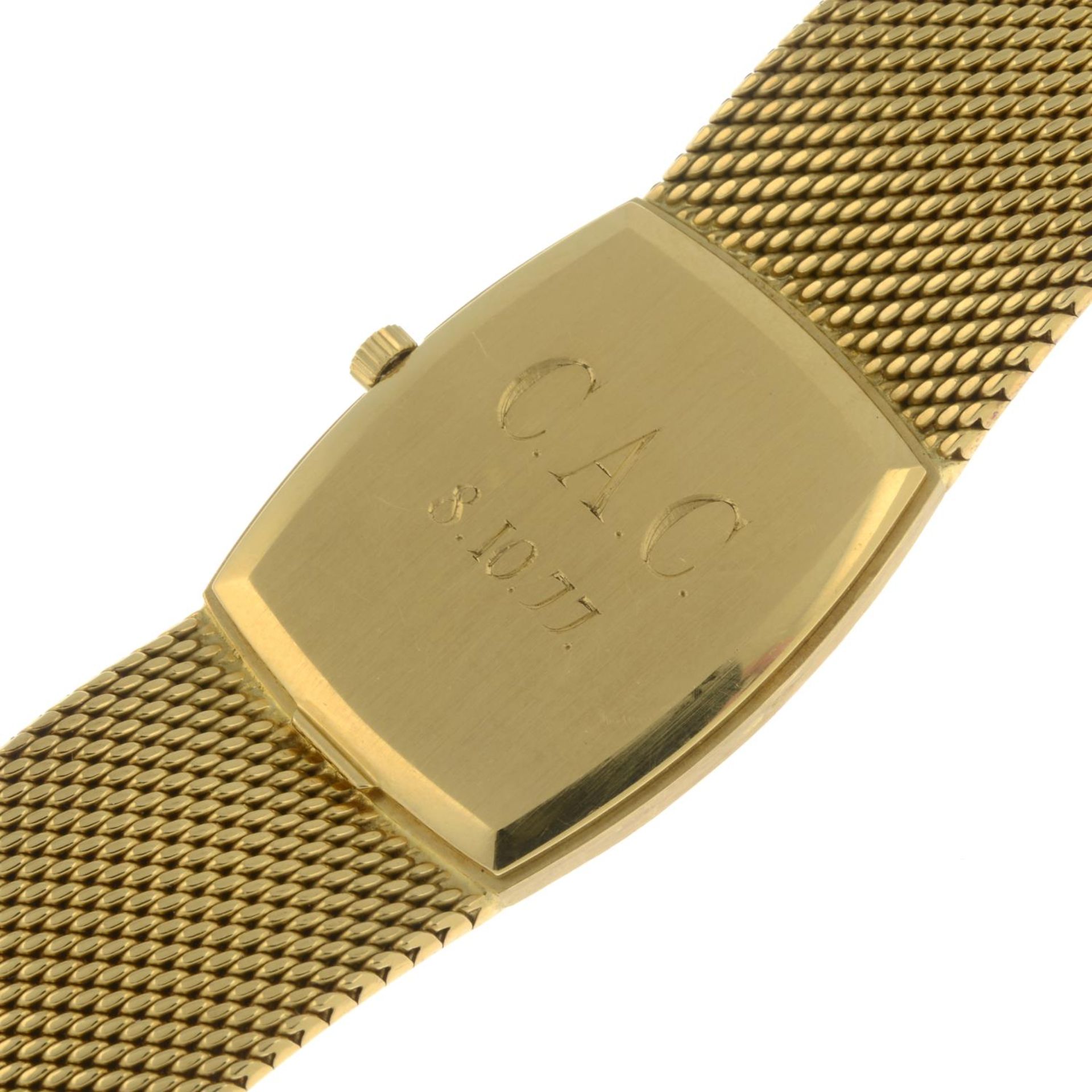 A gentleman's 1970s 18ct gold textured wristwatch, - Bild 7 aus 7