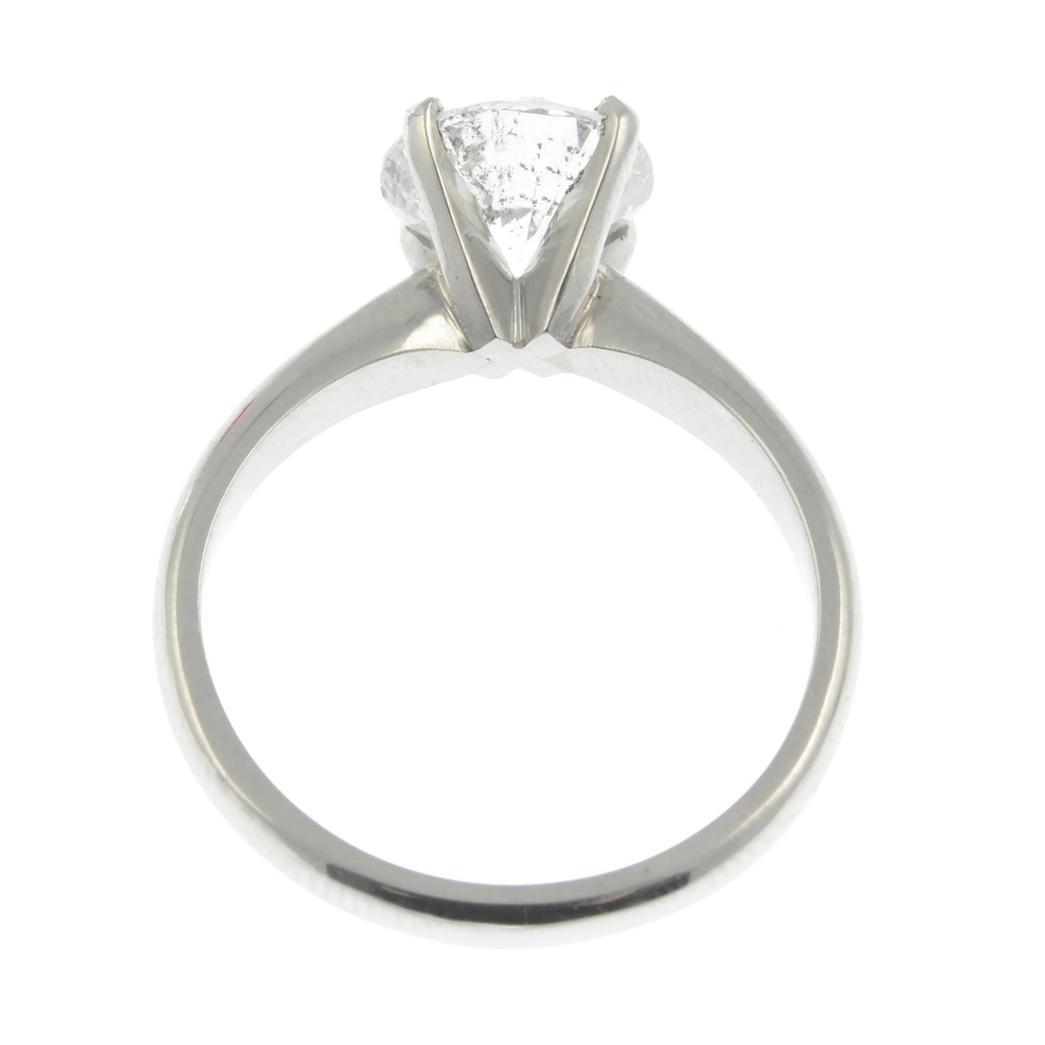 A platinum brilliant-cut diamond single-stone ring. - Image 9 of 9