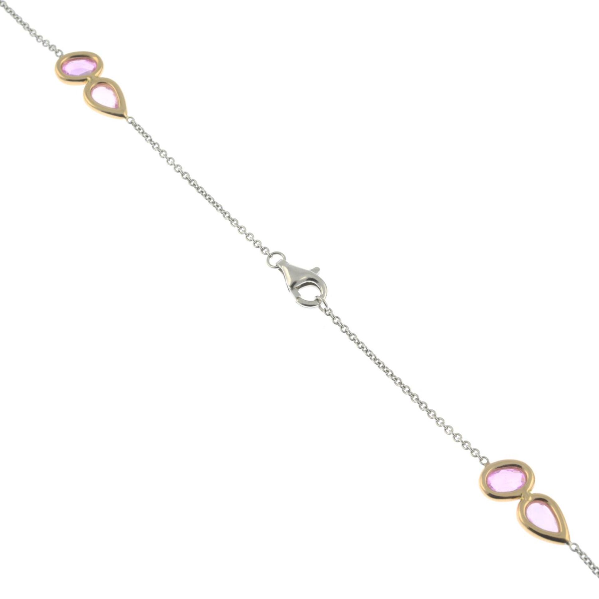 An 18ct gold pink sapphire and brilliant-cut diamond 'Beneath the Rose' necklace.Estimated total - Image 8 of 8