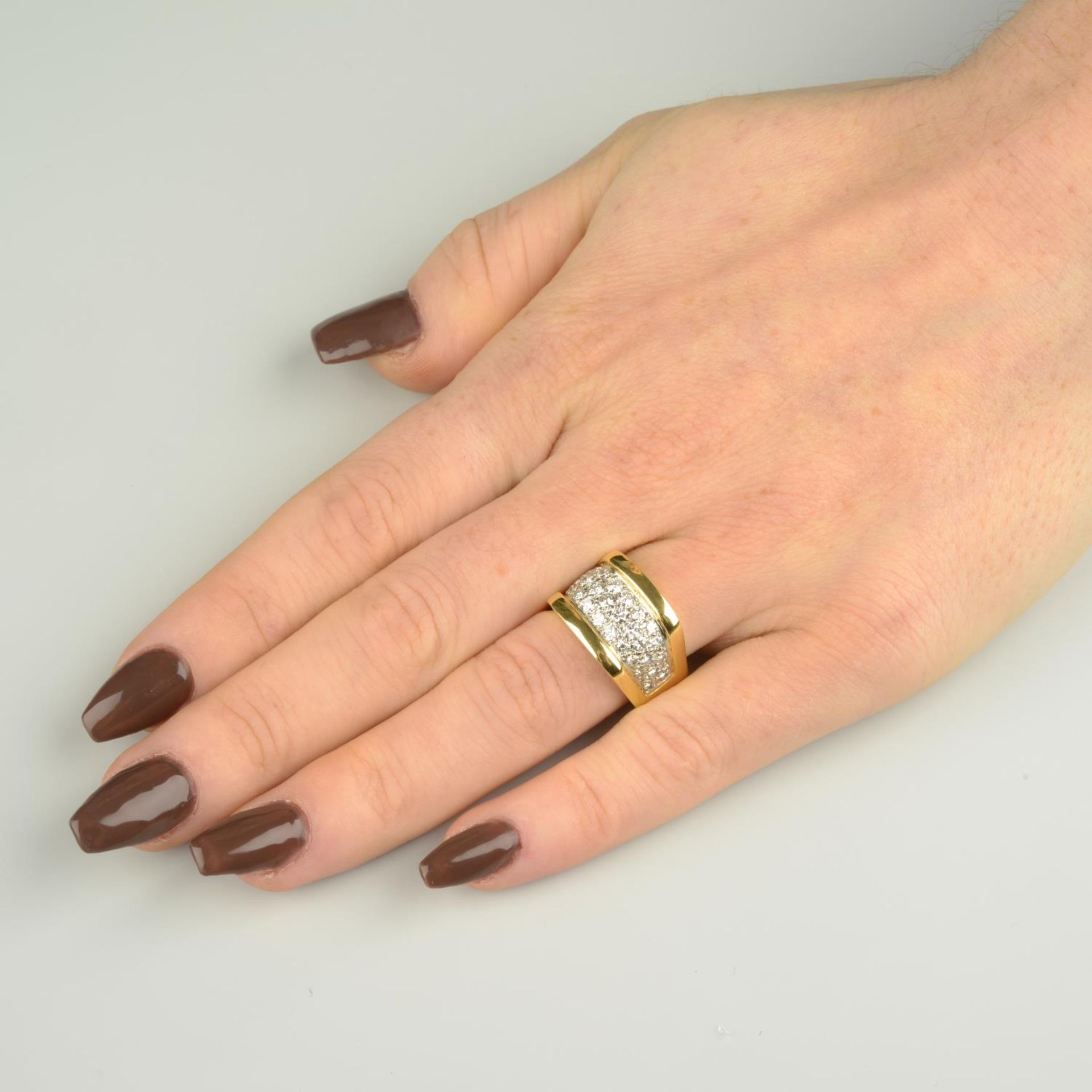 A pavé-set diamond dress ring. - Image 4 of 8