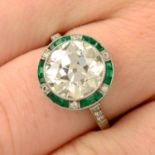 A circular-cut diamond single-stone ring,