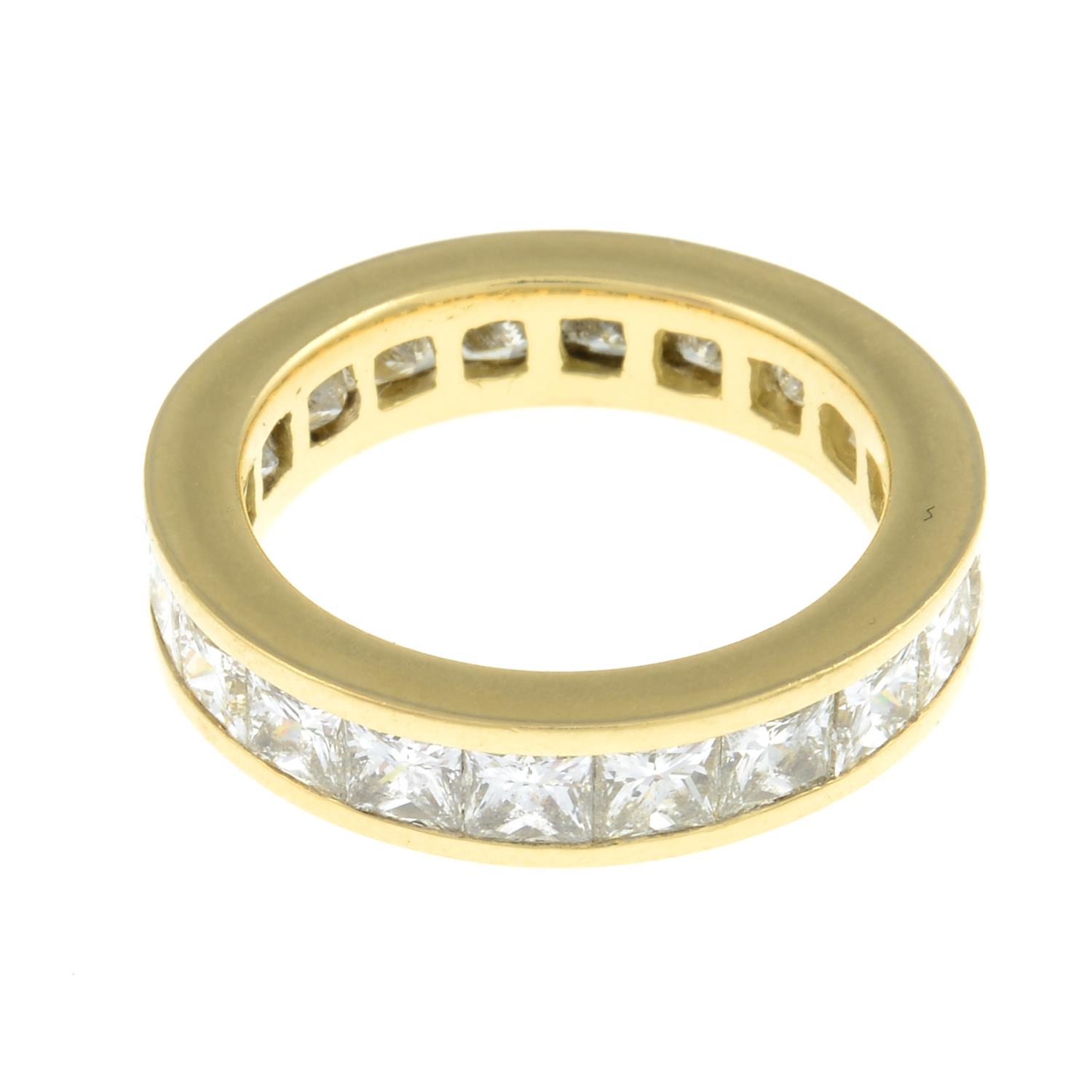 An 18ct gold square-shape diamond full eternity ring. - Image 7 of 8