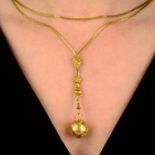 A 19th century 18ct gold longuard chain,
