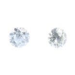 A selection of brilliant, old and single-cut diamonds, total weight 3.96cts.