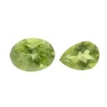 Selection of vari-shape and vari-size peridots.