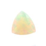 A triangular-shape opal.
