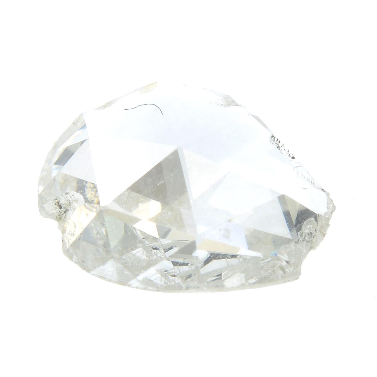 A 0.44ct rose cut diamond. - Bild 2 aus 2