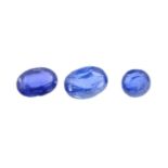 Selection of oval shape blue sapphires weighing 11.8ct PLEASE NOTE THIS LOT WILL CARRY VAT AT