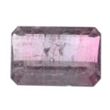 A rectangular-shape pink tourmaline.