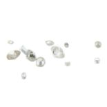 A selection of vari-shape diamonds weighing 3.10ct PLEASE NOTE THIS LOT WILL CARRY VAT AT 20%