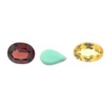 A selection of gemstones,