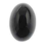 An oval shape black opal weighing 3.00ct.
