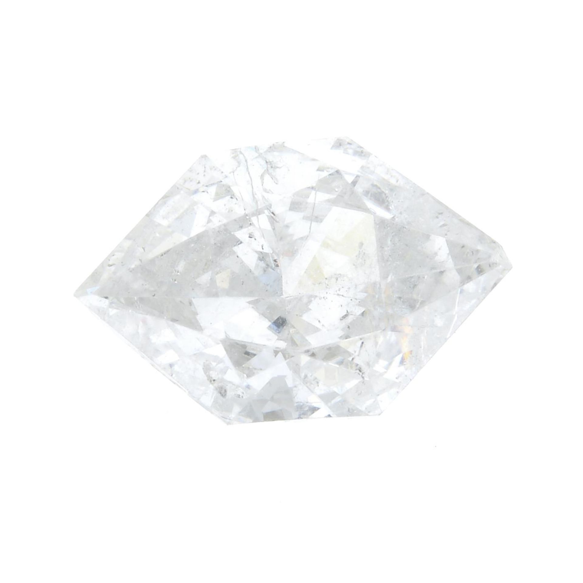 A fancy-shape diamond, weighing 0.92cts.