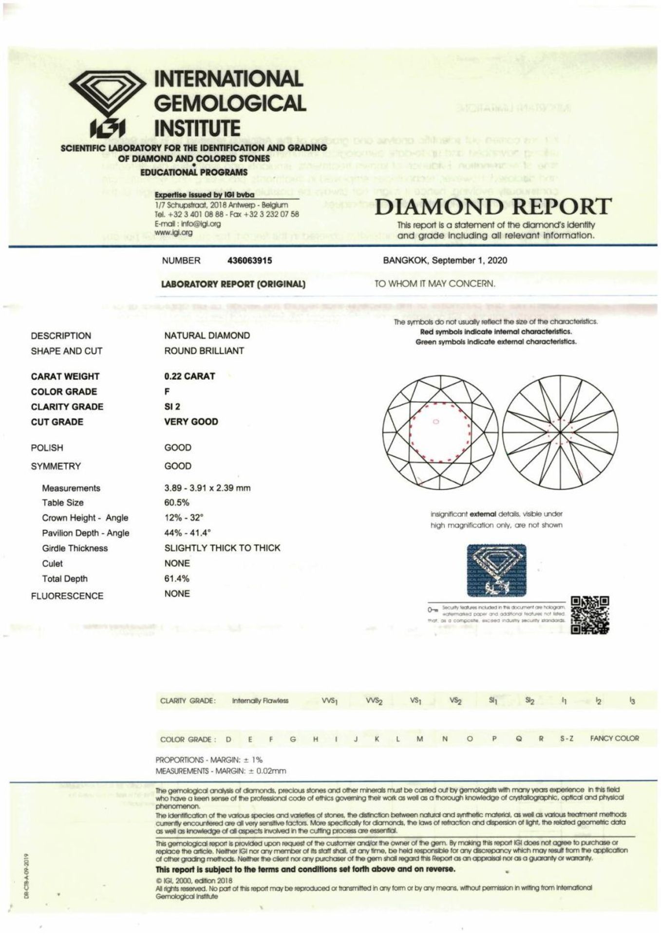 A brilliant cut diamond weighing 0.22ct. - Image 3 of 3