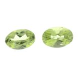 A selection of oval-shape peridot.