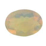 An oval shape opal weighing 1.37ct measuring 10.1 by 7.63 by 4.62mm.