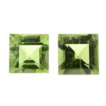 Six square-shape peridot.