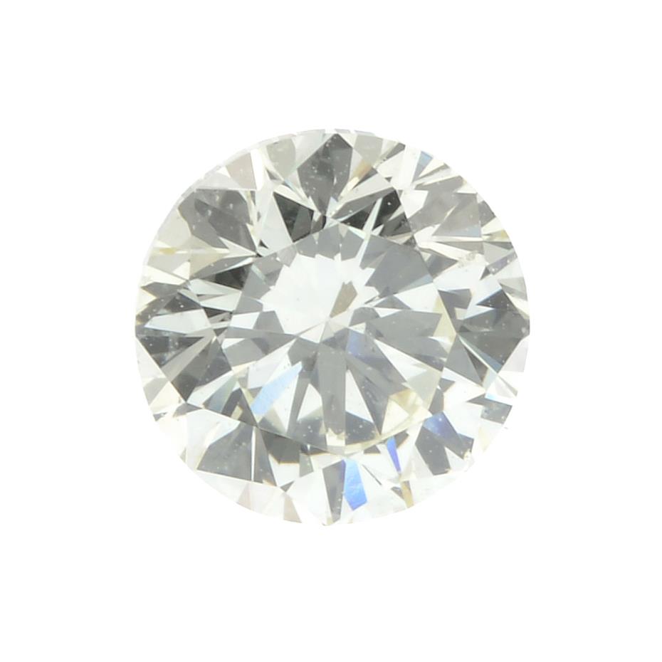 A brilliant-cut diamond, weighing 0.50ct.