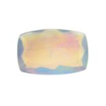 A rectangular shape opal weighing 1.36ct measuring 10.8 by 7.1 by 3.3mm.