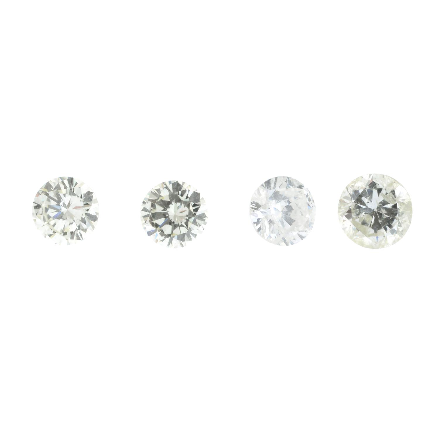 Five brilliant-cut diamonds, total weight 0.99ct.