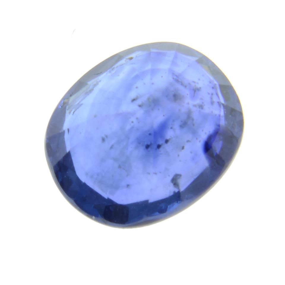 An oval shape blue sapphire weighing 1.68ct measuring 7.18 by 6.45 by 4mm. - Image 2 of 2