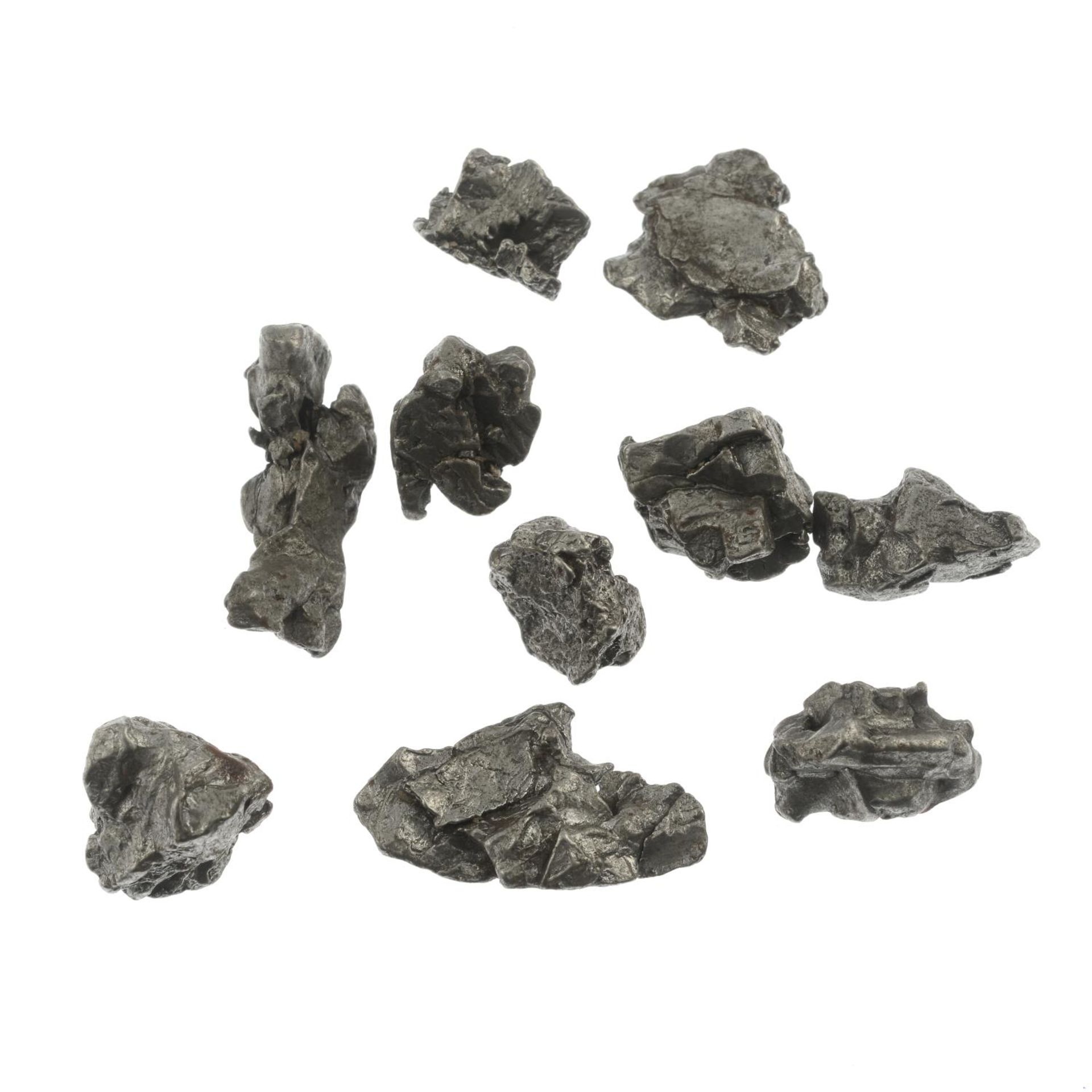 Ten rough meteorites. - Image 2 of 2