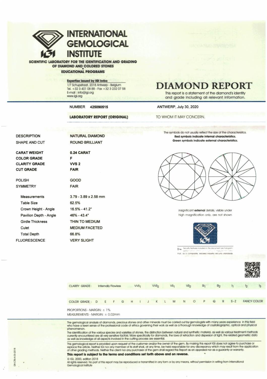 A brilliant-cut diamond. - Bild 3 aus 3