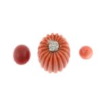 A selection of coral beads.