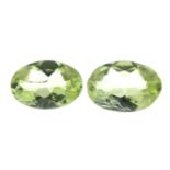 A selection of oval-shape peridot.