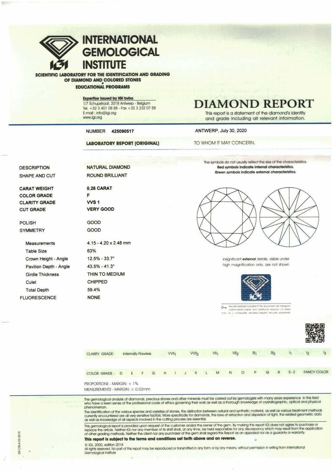 A brilliant-cut diamond. - Image 3 of 3