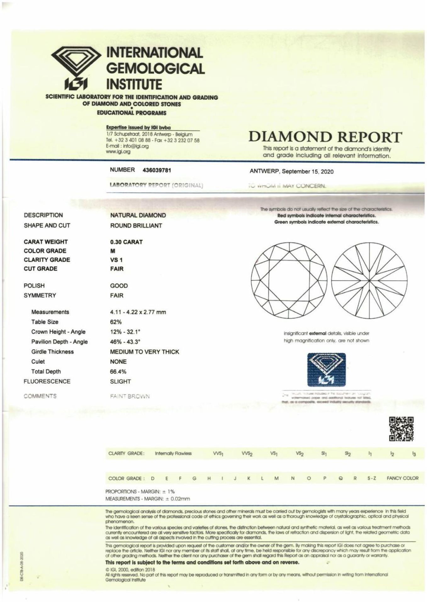 A brilliant-cut diamond. - Image 3 of 3