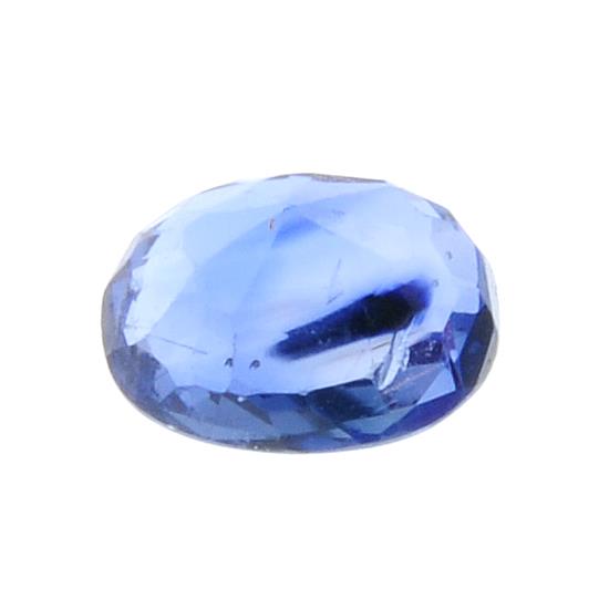 An oval shape blue sapphire weighing 1.23ct measuring 7 by 5.1 by 3.7mm. - Image 2 of 2