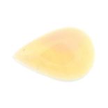 A pear-shape opal cabochon.