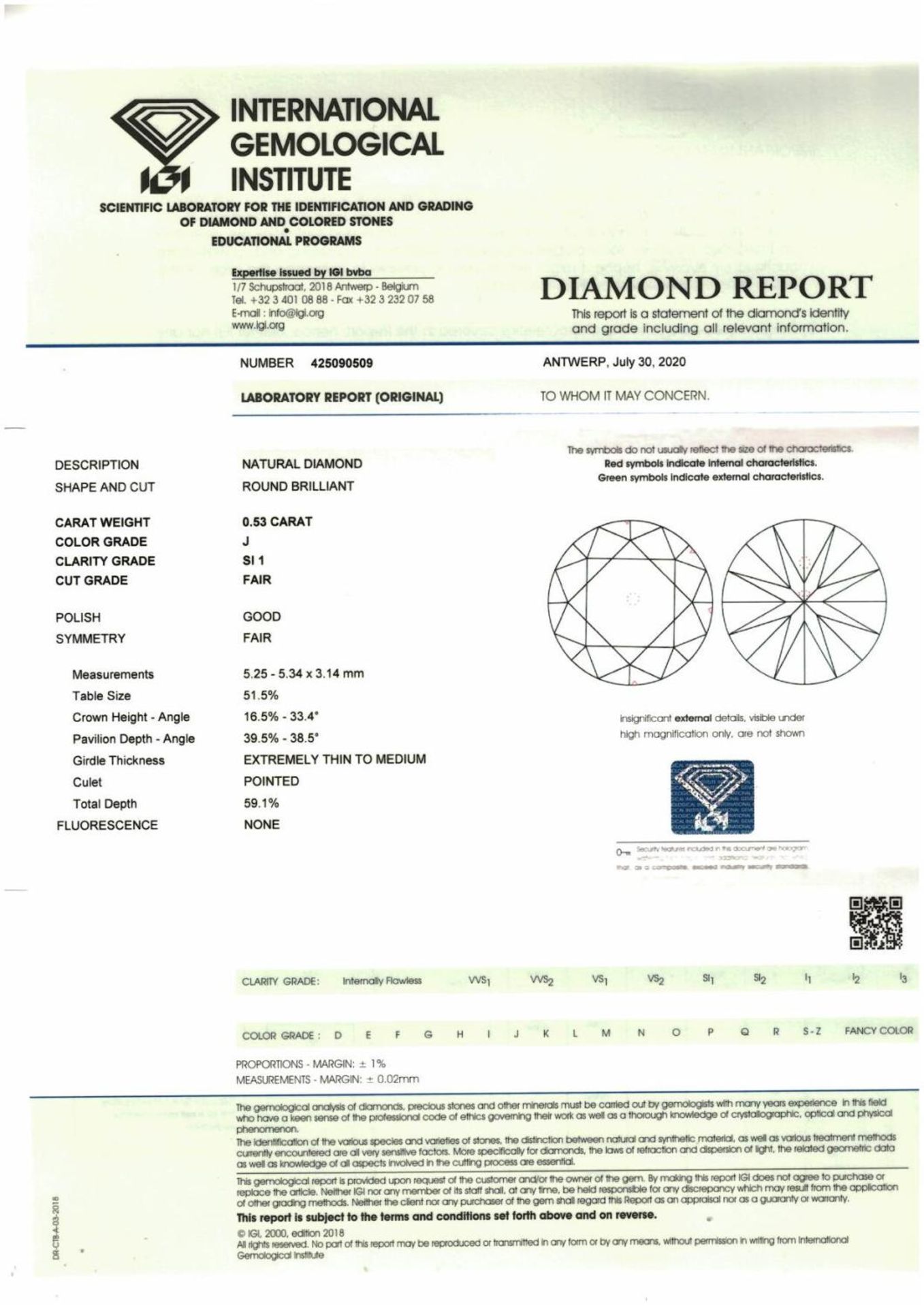 A brilliant-cut diamond. - Image 3 of 3