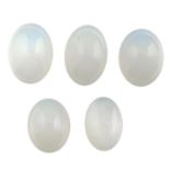 Five oval shape opal cabochons.