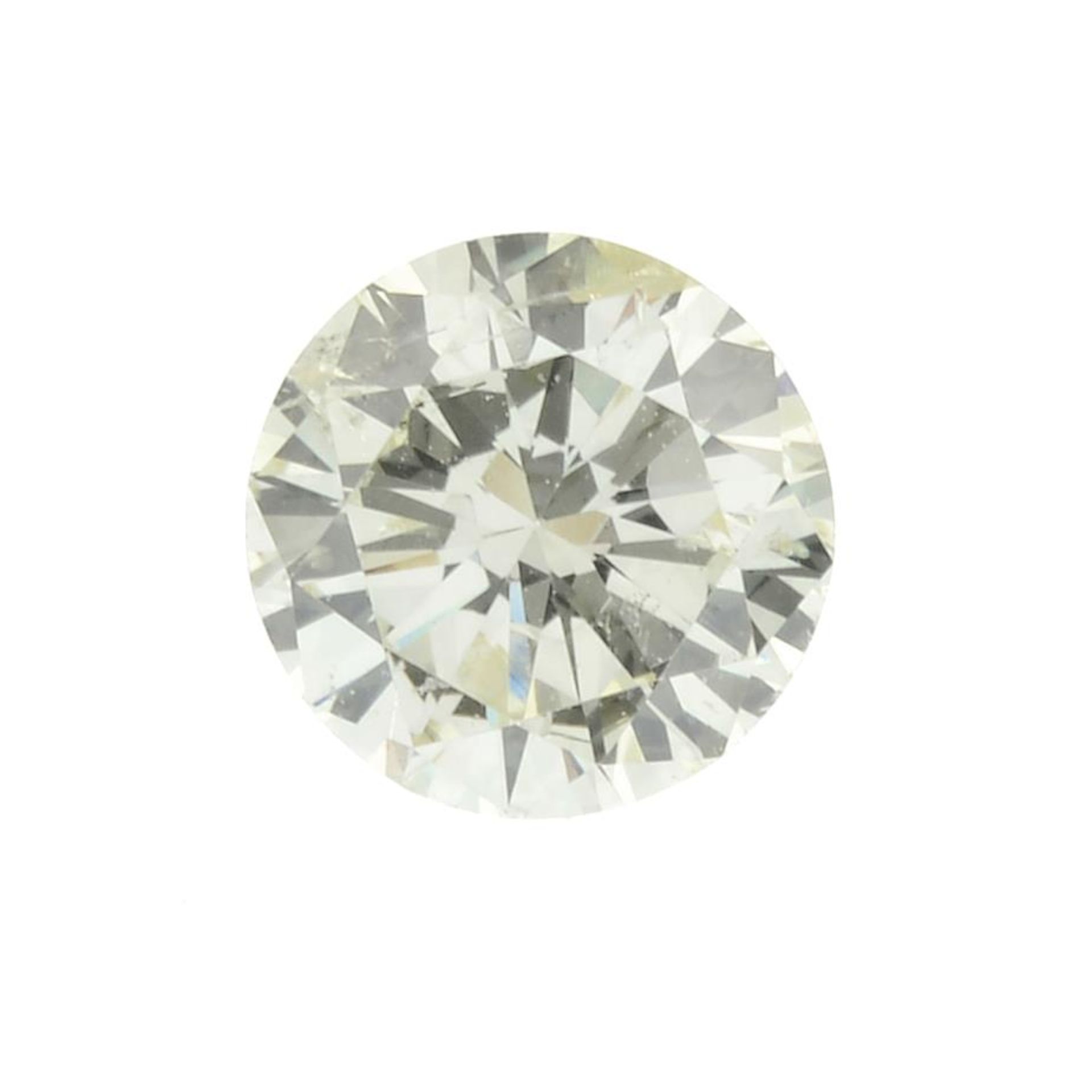 A brilliant-cut diamond, weighing 0.52ct.