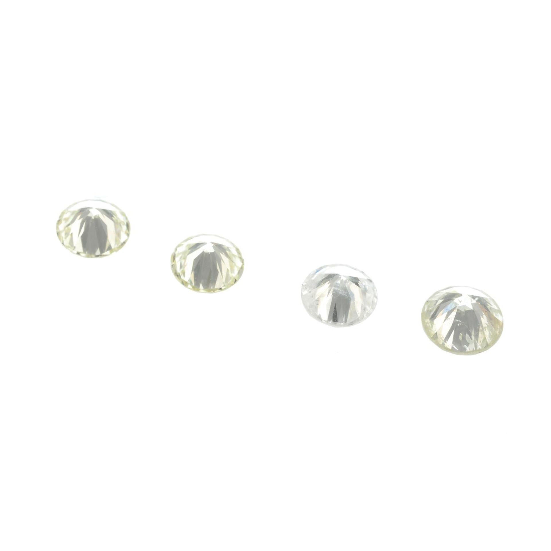 Five brilliant-cut diamonds, total weight 0.99ct. - Image 2 of 2