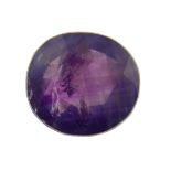 An oval shape reddish-purple sapphire weighing 1.81ct PLEASE NOTE THIS LOT WILL CARRY VAT AT