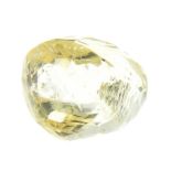 An oval shape yellow sapphire weighing 2.99ct measuring 7.65 by 6.27 by 6.13mm.