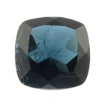 A square-shape blue tourmaline.