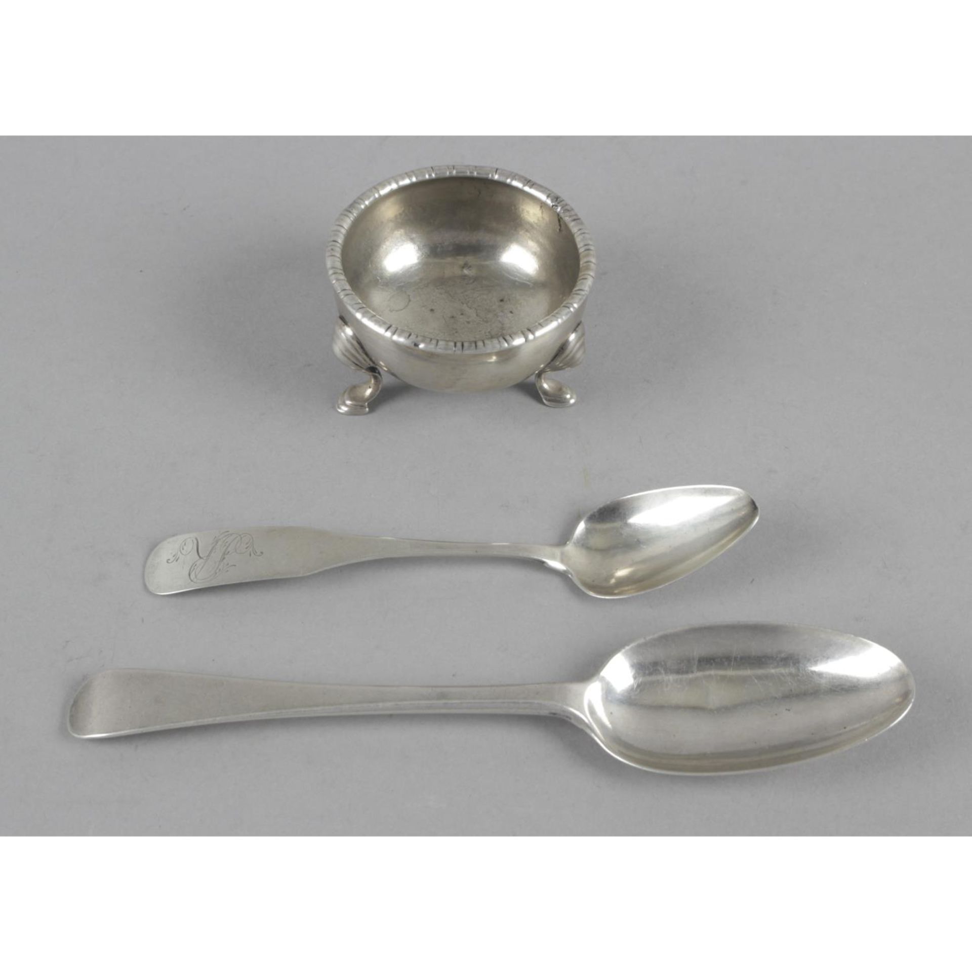A small selection of Scottish and Scottish provincial silver flatware, - Image 7 of 9