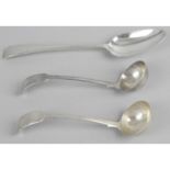 A George III silver table spoon,