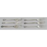 A set of six Georg Jensen forks in Acanthus Pattern.