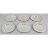 A set of six matched modern Danish silver plates,