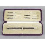 A Sampson Mordan & Co cased crochet set,