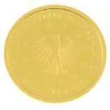 Germany, proof fine gold 20-Euro 2016, mm.