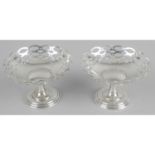 A pair of 1930s silver bonbon dishes,